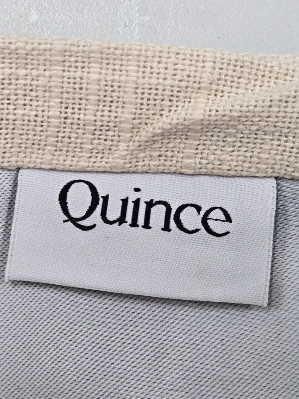 NWT QUINCE Set Of 2 48x108 Cotton Slub Blackout Curtains Natural 0733